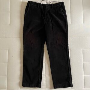 JCrew Mens Black Corduroy Pants Straight Leg, 34x30